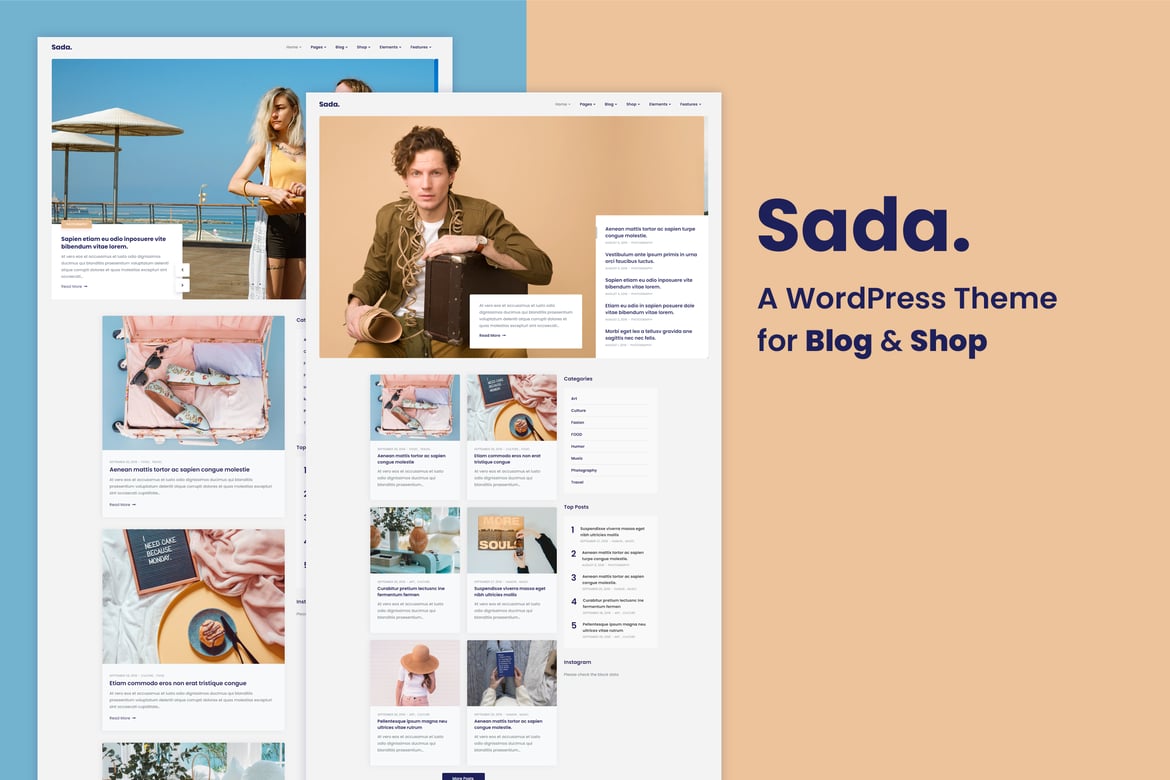 Sada - Tema WordPress Modern untuk Blog dan Toko Anda
