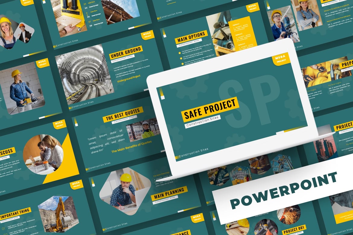 Template Presentasi PowerPoint Safe Project - Solusi Kreatif untuk Bisnis Anda