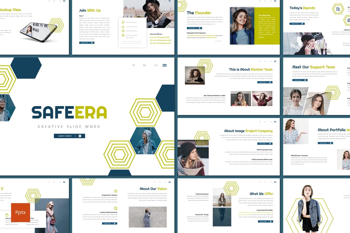 Template Presentasi Kreatif Safeera - Solusi Profesional untuk Semua Kebutuhan Anda