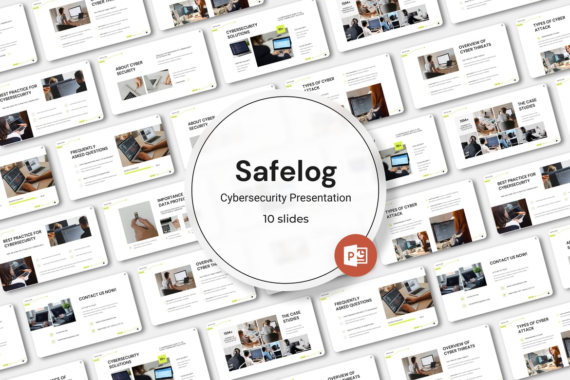 Safelog - Template Presentasi Cybersecurity yang Menarik