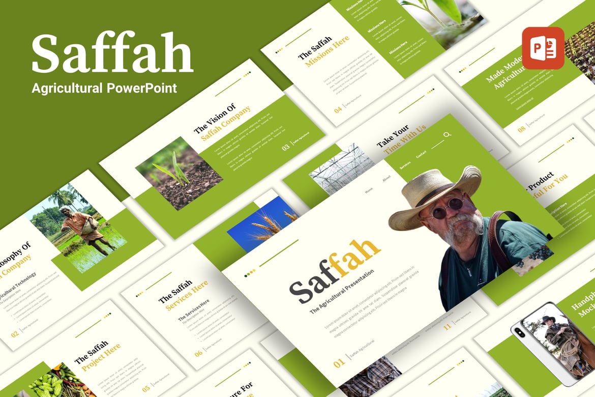 Saffah - Template PowerPoint Pertanian yang Menarik