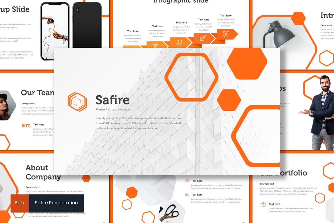 Safire - Template PowerPoint Kreatif dan Minimalis