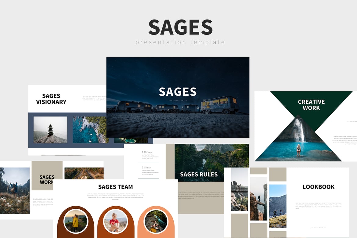 Template Presentasi Sages - Desain Powerpoint Kreatif dan Profesional