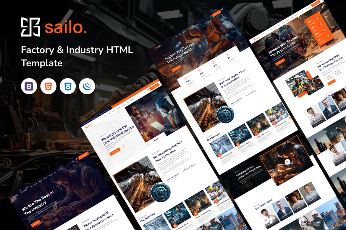 Sailo | Template Website Modern untuk Industri dan Pabrik