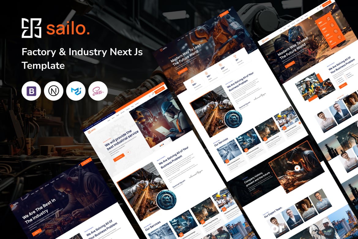 Sailo - Template Website Modern untuk Industri dan Pabrik
