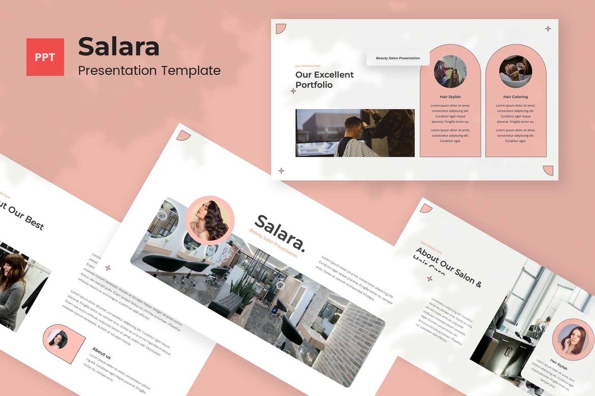 Template Presentasi Salara - PowerPoint untuk Salon Kecantikan