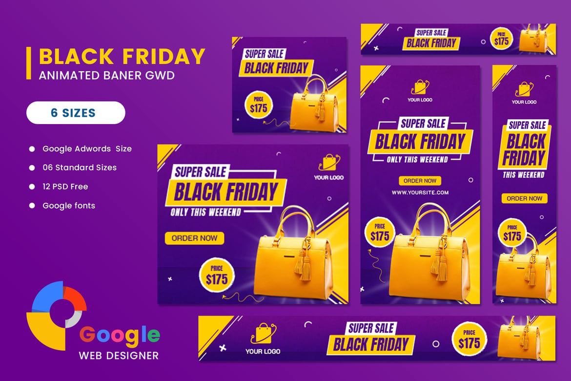 Set Template Banner Wanita untuk Promo Tas - Iklan HTML5 GWD