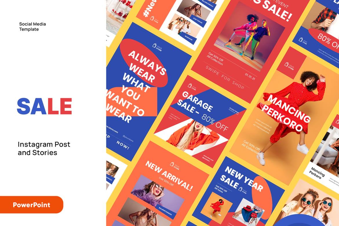 Diskon Spesial - Template PowerPoint Post dan Stories Instagram