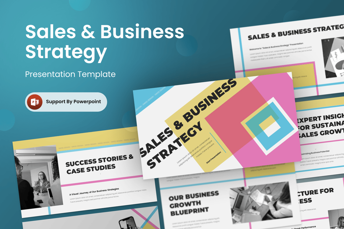 Template PowerPoint Strategi Penjualan dan Bisnis yang Profesional