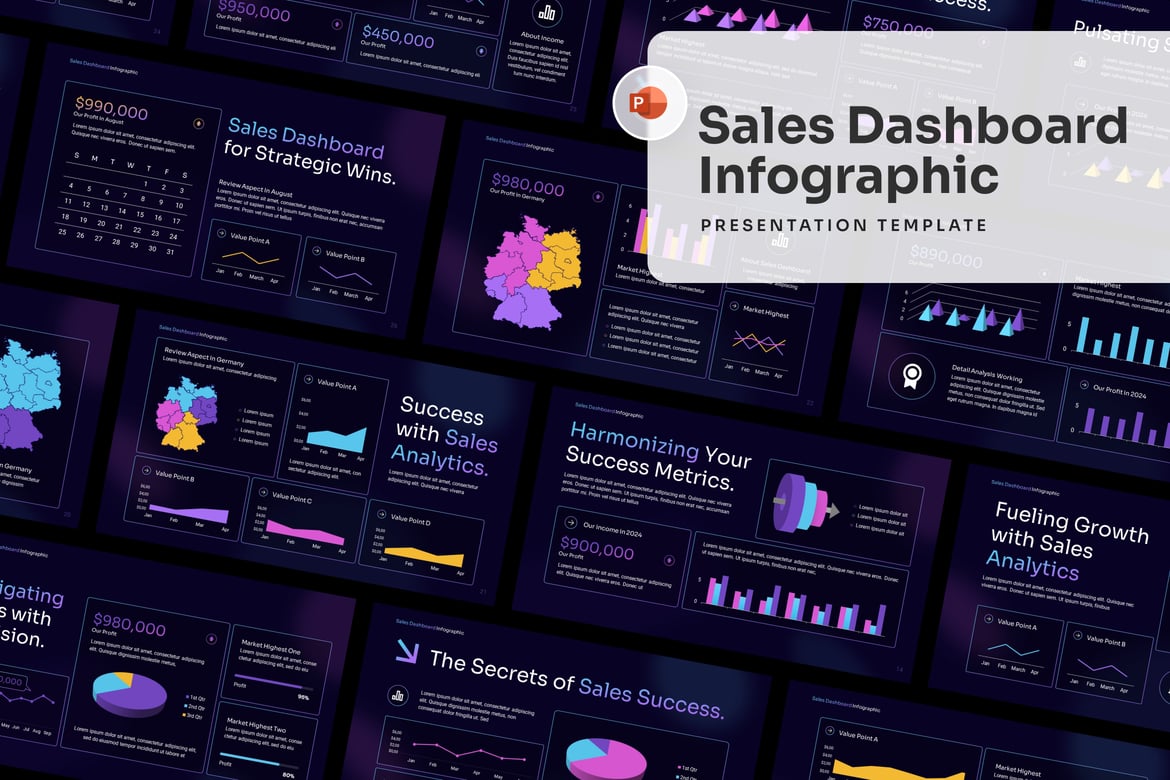Template Presentasi Dashboard Penjualan yang Menarik