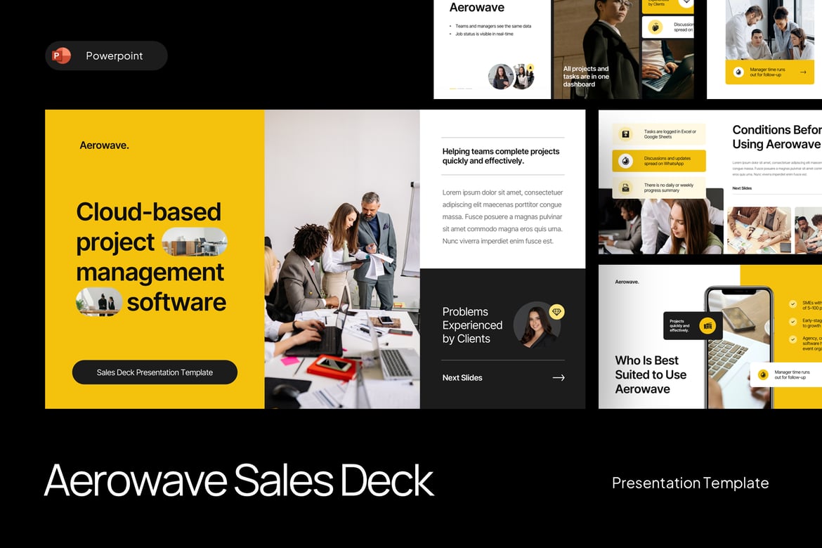 Template Presentasi PowerPoint Deck Penjualan Modern