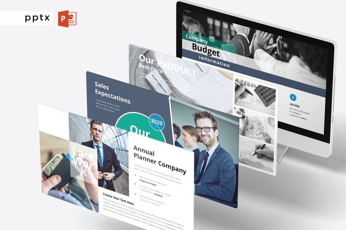 Template Presentasi PowerPoint Modern untuk Pertemuan Penjualan