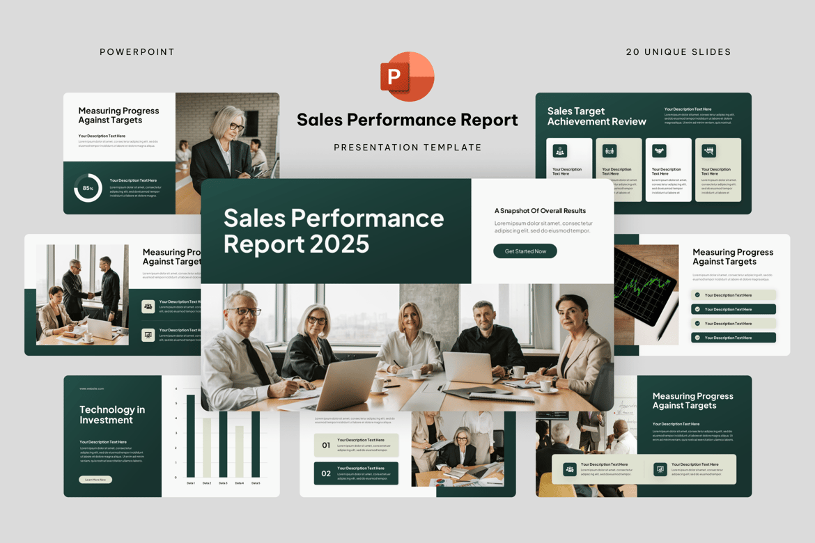 Template Presentasi PowerPoint Laporan Kinerja Penjualan