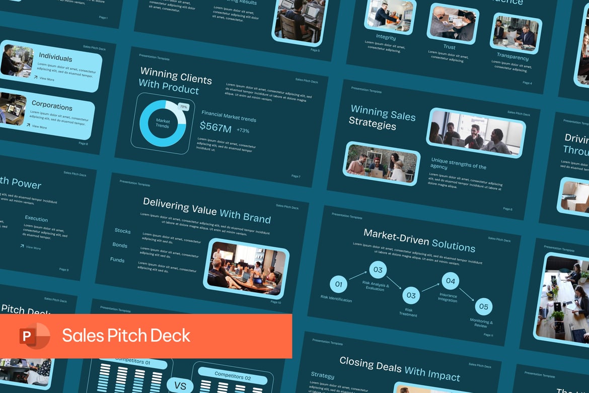 Template PowerPoint Pitch Penjualan yang Menarik dan Profesional