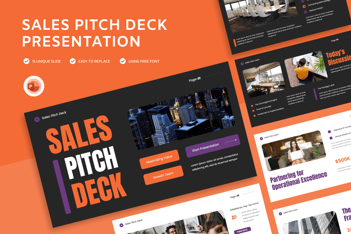 Template Presentasi PowerPoint untuk Pitch Penjualan yang Menarik