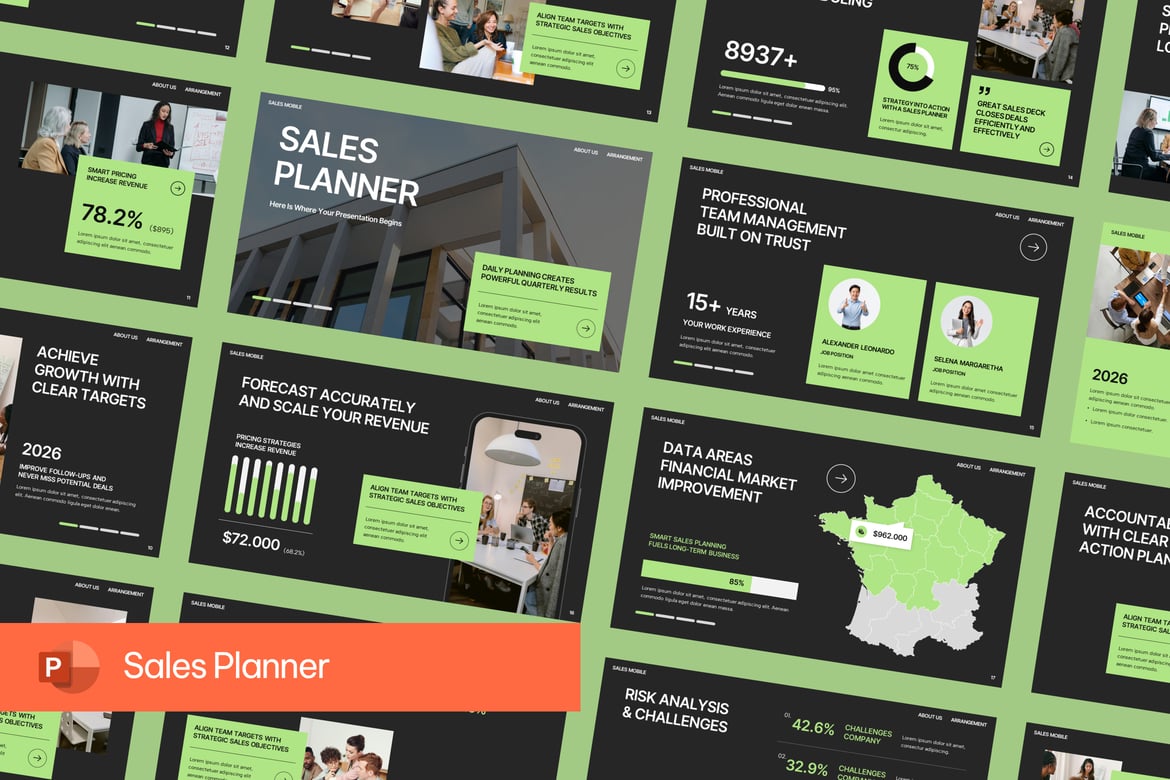Template Presentasi PowerPoint Rencana Penjualan yang Efektif