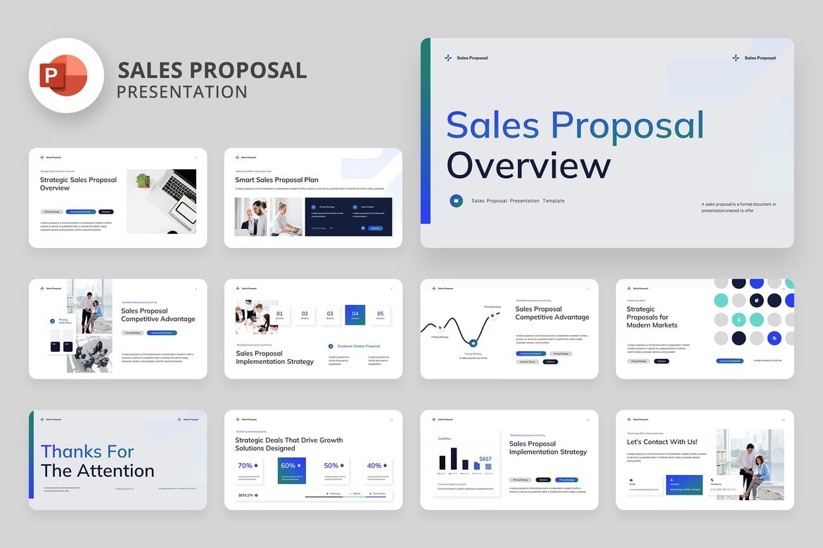 Template Presentasi Proposal Penjualan yang Menarik
