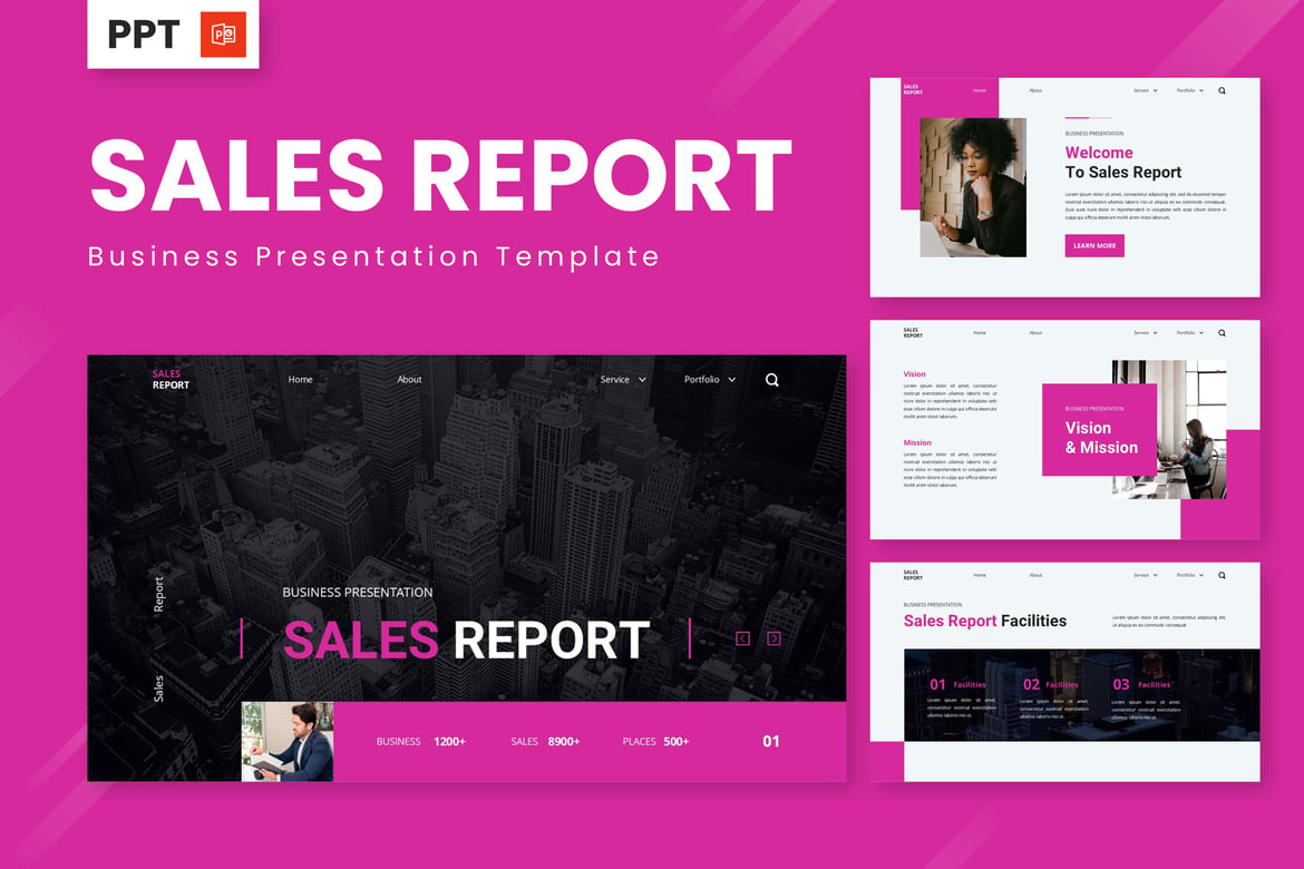 Template Presentasi Powerpoint Laporan Penjualan yang Menarik