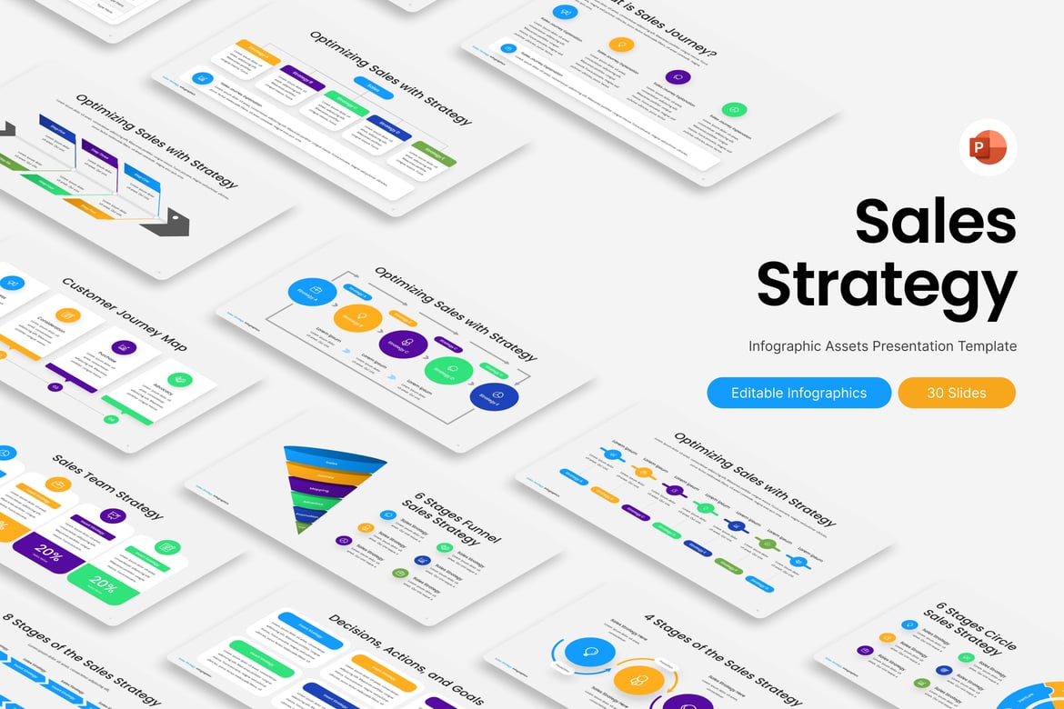 Template PowerPoint Strategi Penjualan yang Menarik dan Efektif