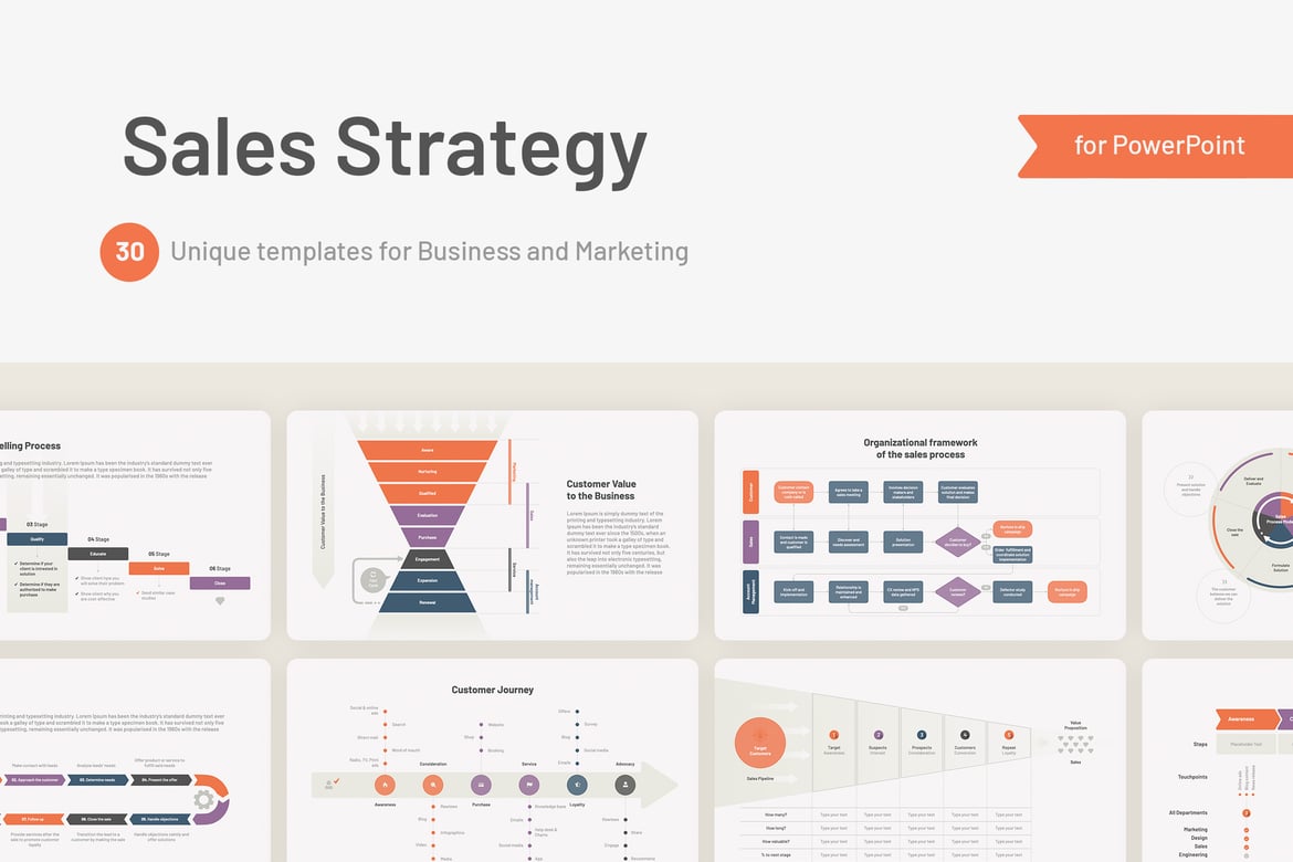 Template PowerPoint Strategi Penjualan yang Memukau