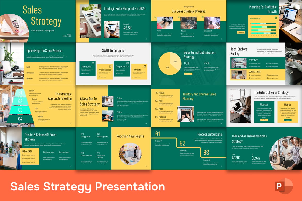 Template PowerPoint Strategi Penjualan yang Efektif