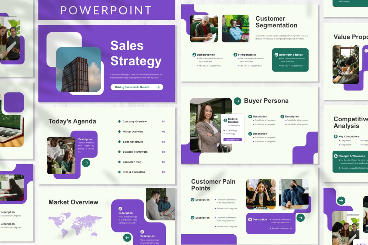Template Presentasi Strategi Penjualan yang Menarik dan Profesional