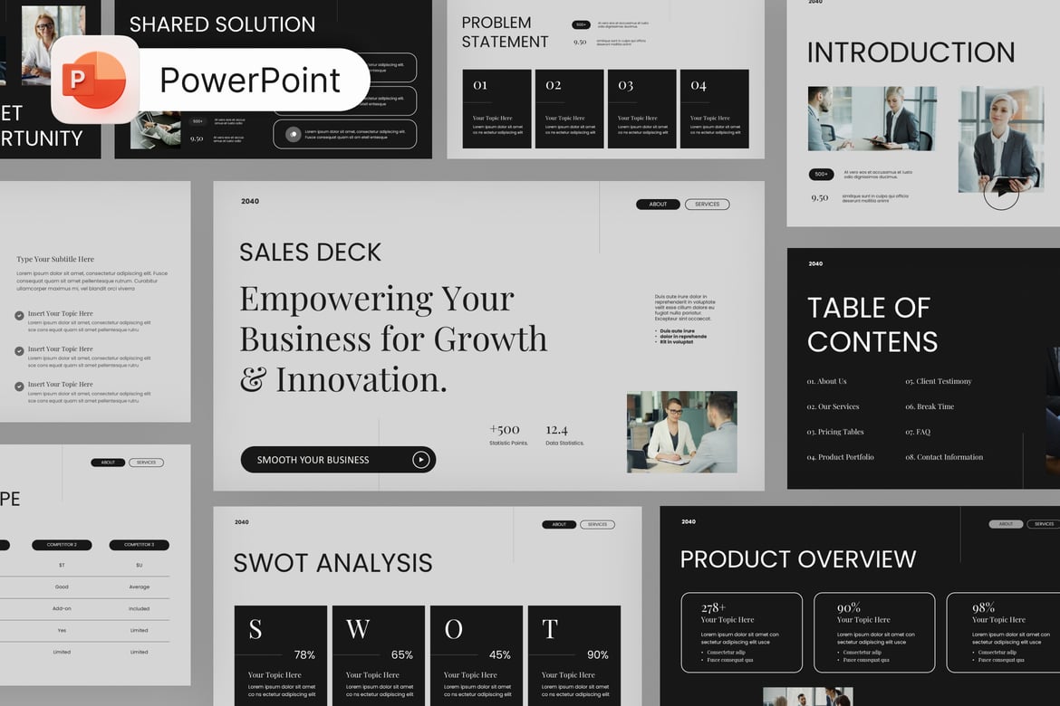 Template PowerPoint Deck Penjualan Salex yang Menarik dan Profesional