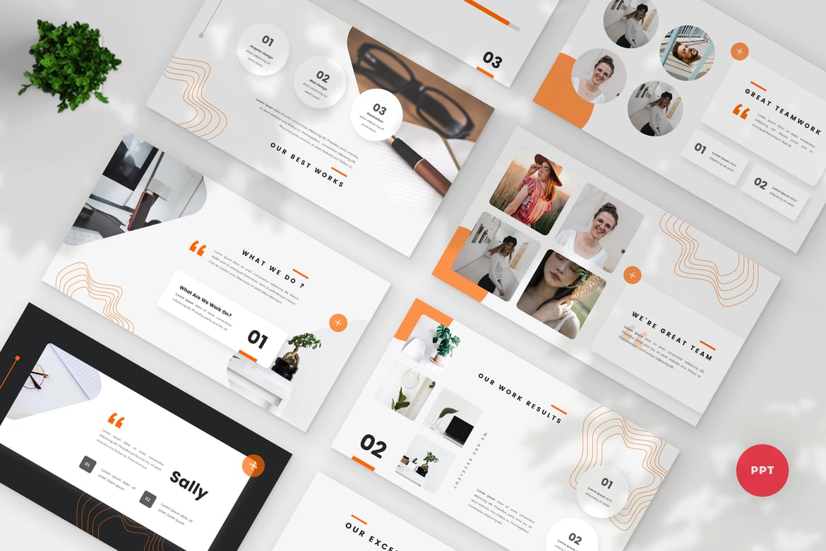 Sally - Template PowerPoint Kreatif untuk Presentasi Menarik