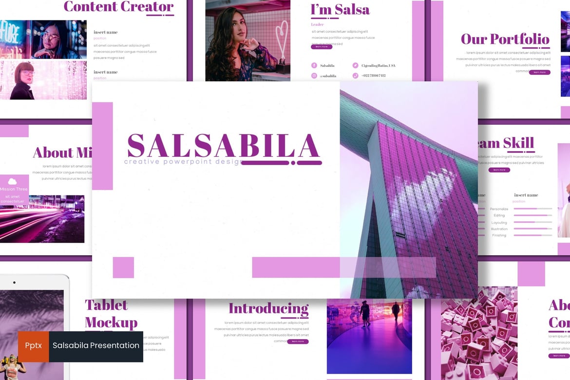 Template Presentasi Salsabila - Powerpoint Kreatif dan Minimalis