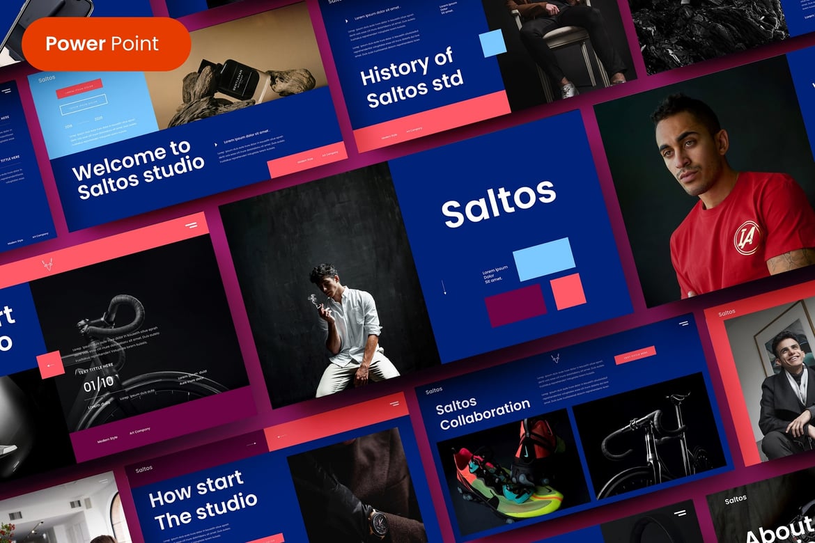 Saltos – Template Presentasi PowerPoint Profesional untuk Bisnis