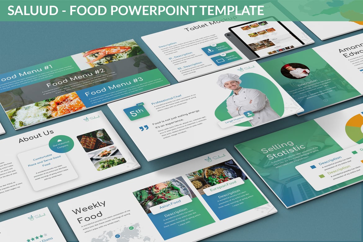 Template Presentasi Makanan Saluud - Powerpoint