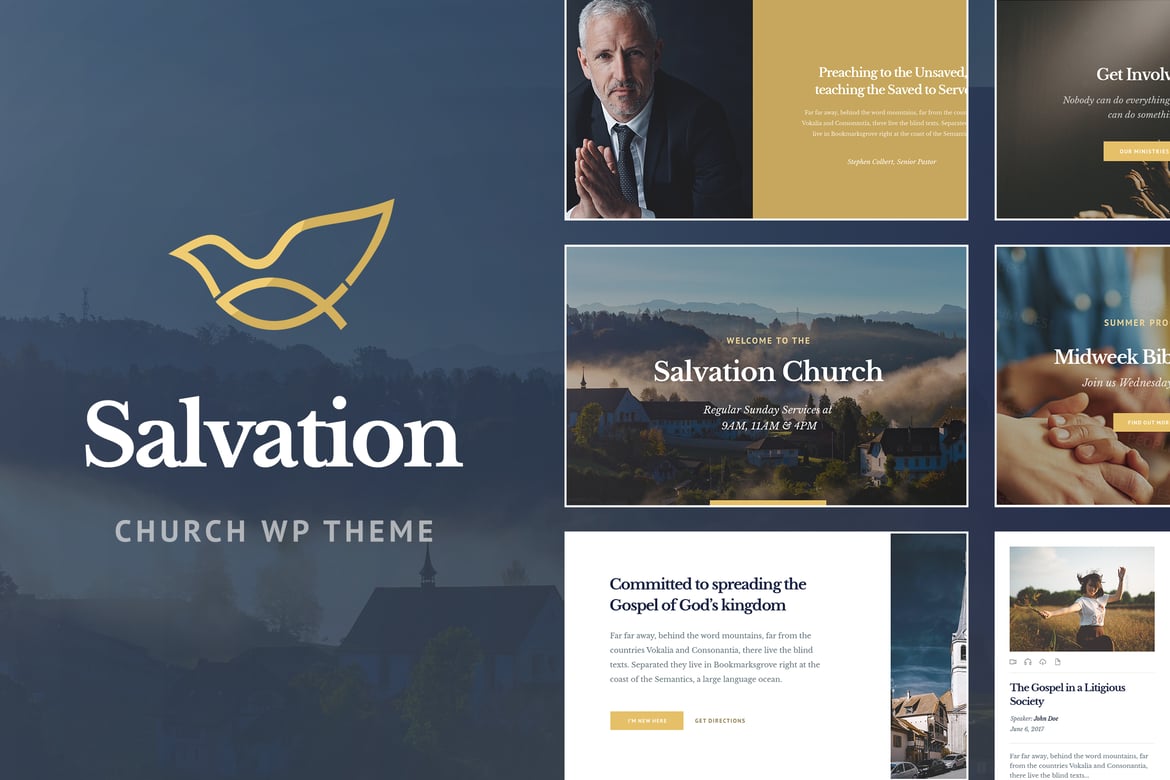 Tema WordPress Salvation untuk Gereja dan Agama yang Menarik