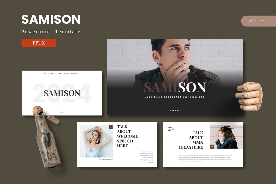 Template Presentasi PowerPoint Samison yang Menarik dan Profesional
