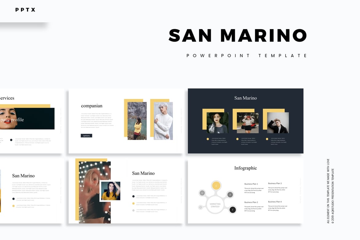 Template PowerPoint San Marino - Solusi Presentasi Menarik dan Profesional