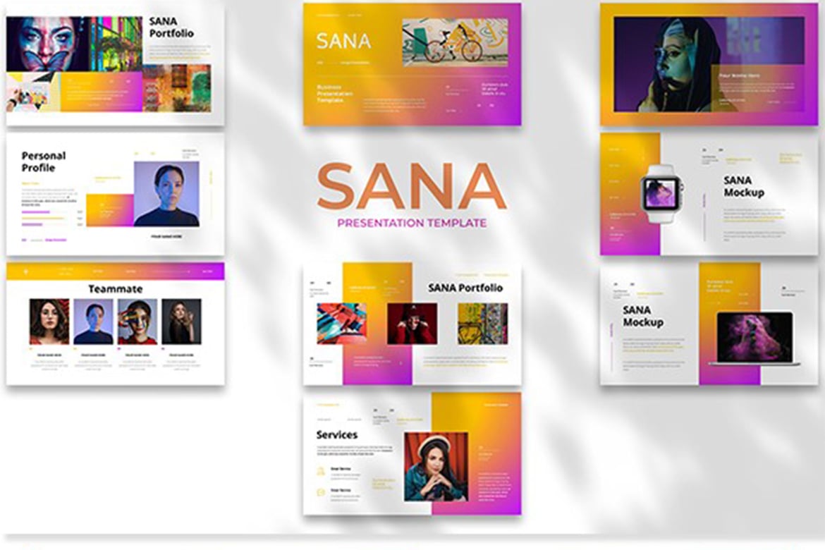Sana - Template Presentasi PowerPoint Untuk Bisnis yang Menarik