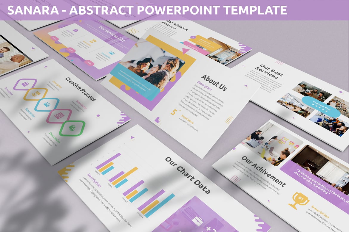 Sanara - Template Powerpoint Abstrak yang Menarik