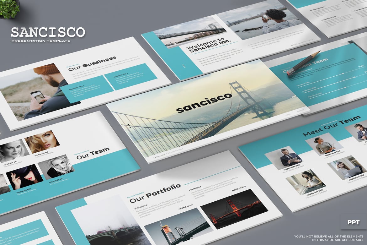 Template Presentasi PowerPoint Sancisco - Solusi Kreatif untuk Semua Kebutuhan Anda