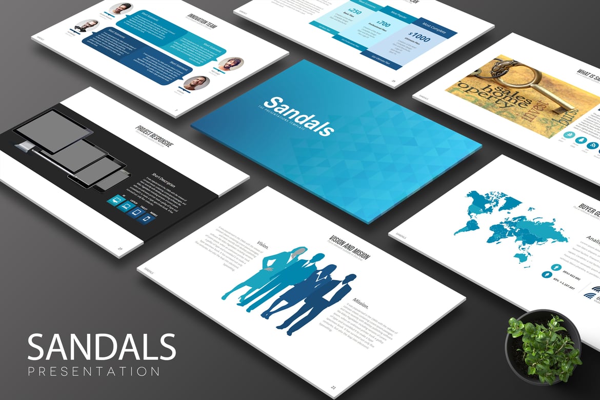 Template PowerPoint Sandal yang Kreatif dan Menarik
