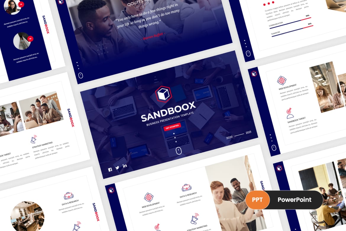 Sandboox - Template PowerPoint Bisnis yang Menarik