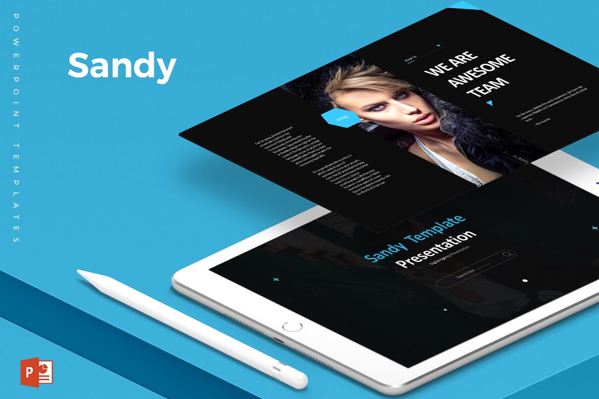 Sandy - Template Powerpoint Serbaguna yang Menarik