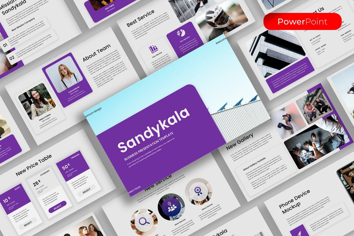 Sandykala - Template PowerPoint Bisnis yang Menarik