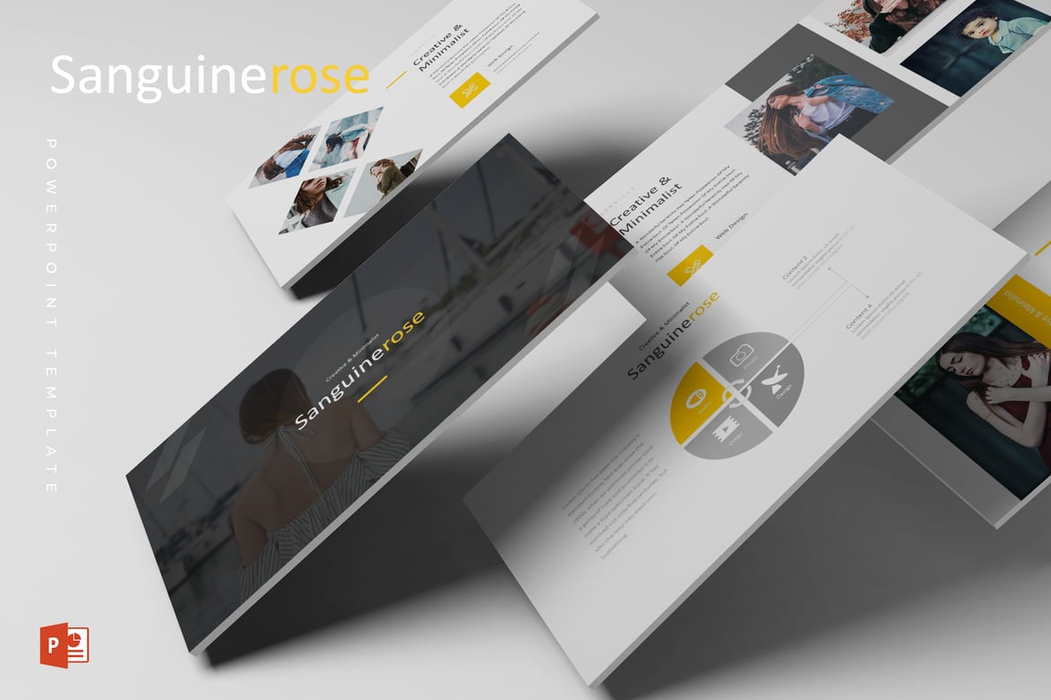 Template Presentasi PowerPoint Sanguinerose - Solusi Kreatif untuk Segala Kebutuhan