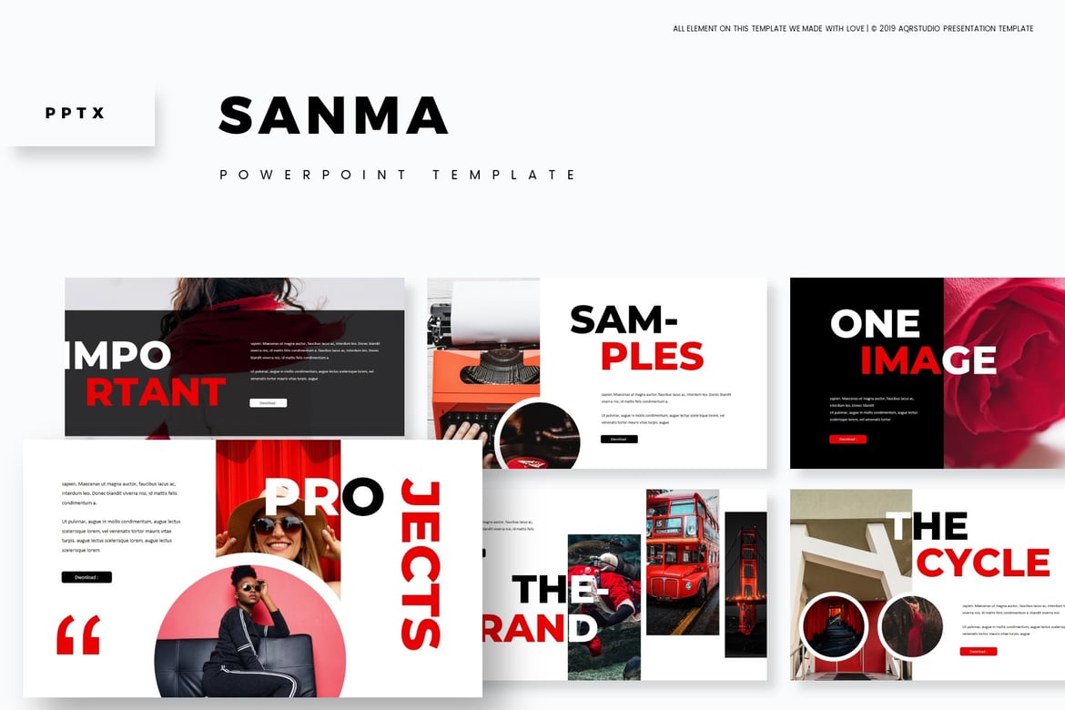 Sanma - Template PowerPoint Serbaguna yang Menarik