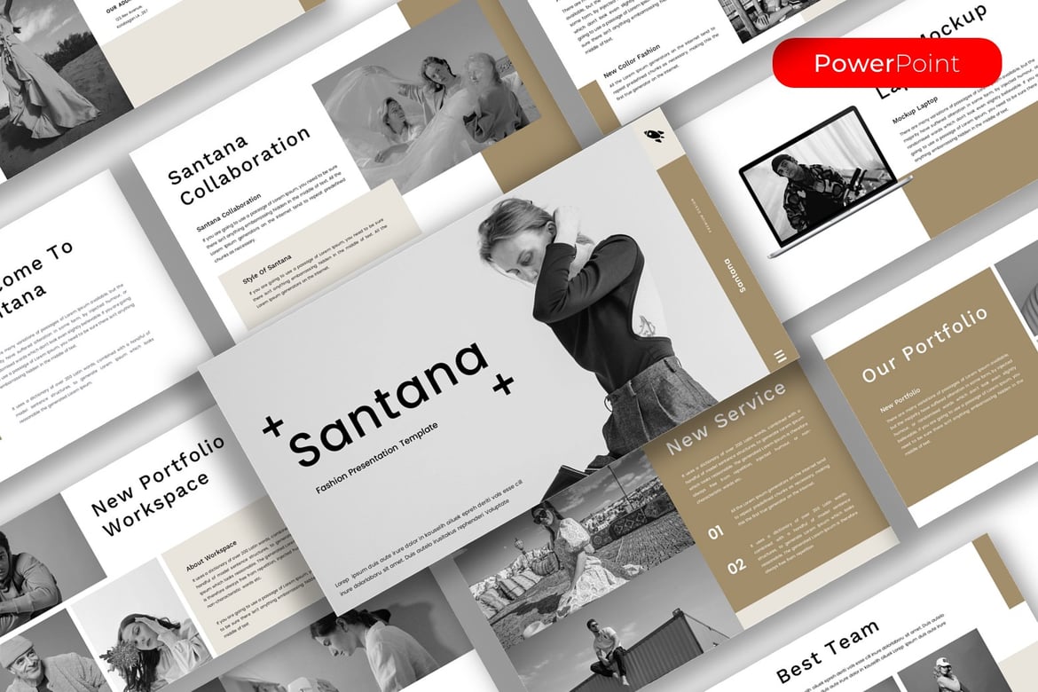 Santana - Template Presentasi Fashion yang Menarik