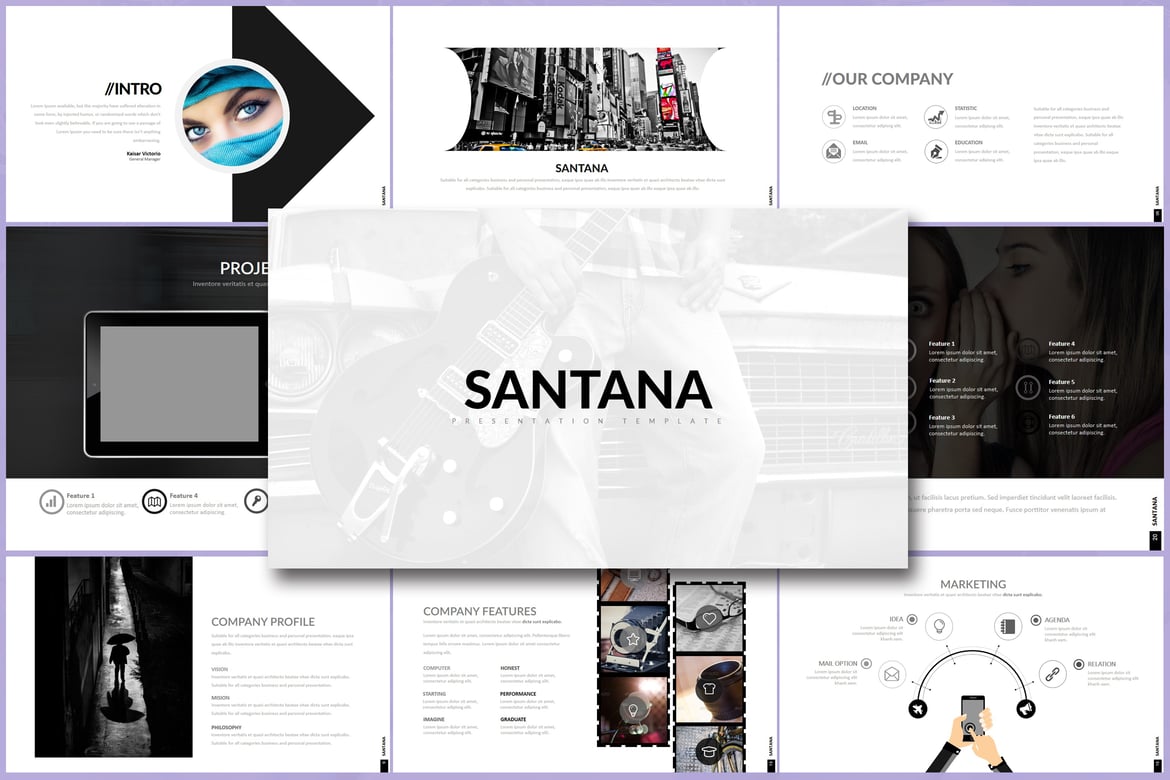 Template PowerPoint SANTANA: Presentasi Kreatif dan Profesional