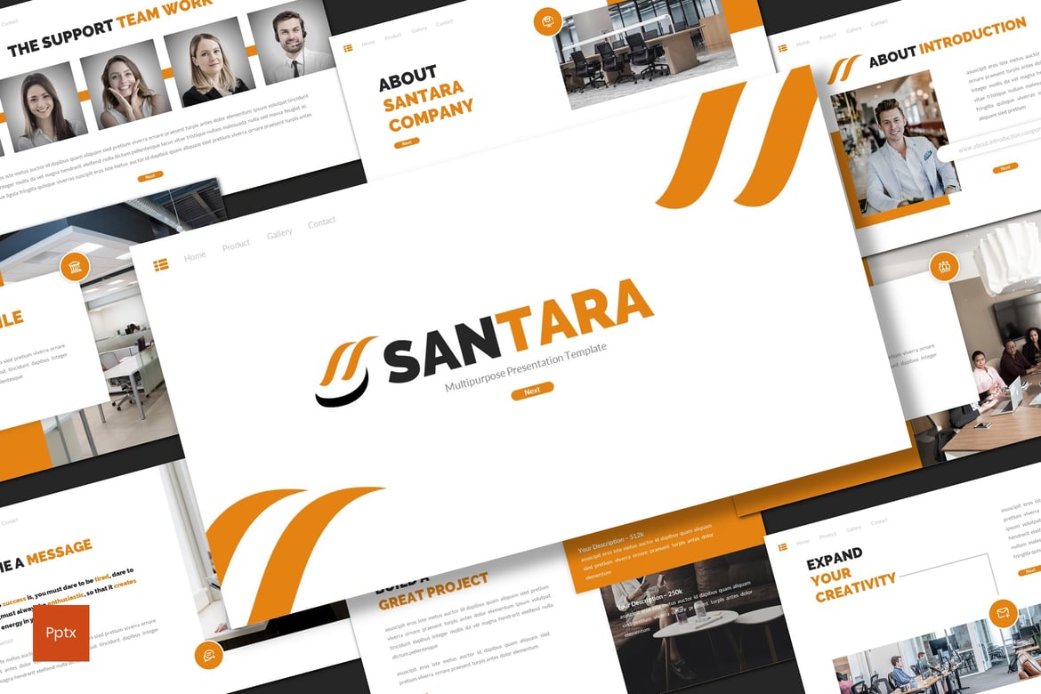 Santara - Template Powerpoint Bisnis yang Kreatif dan Minimalis