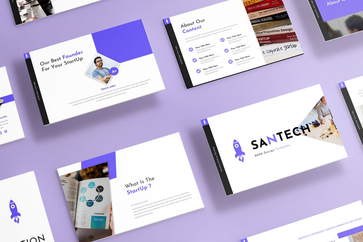 Template PowerPoint Santech - Solusi Kreatif untuk Presentasi Bisnis Anda