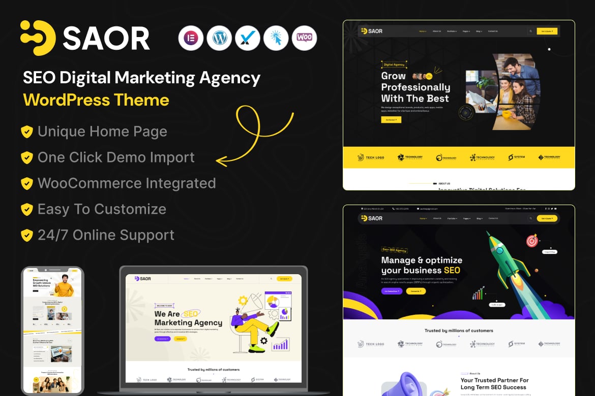 Tema WordPress Saor - Solusi Digital Marketing yang Efektif