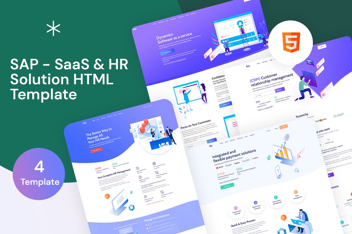 Template Website SAP - Solusi SaaS & HR yang Modern