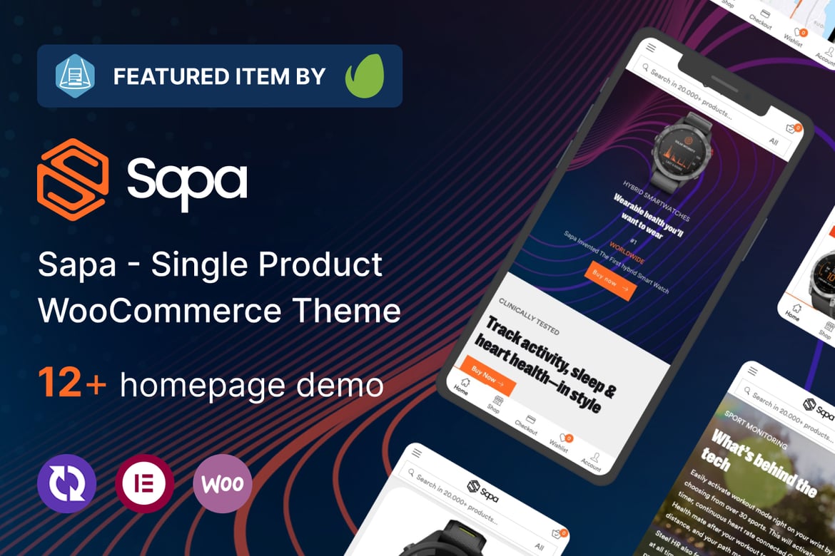 Sapa - Tema WordPress Landing Page WooCommerce untuk Penjualan Jam Tangan